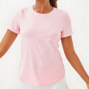 Lillly Pulitzer Westley Luxletic Active Tee Pink Muse Technical Shirt Size XS